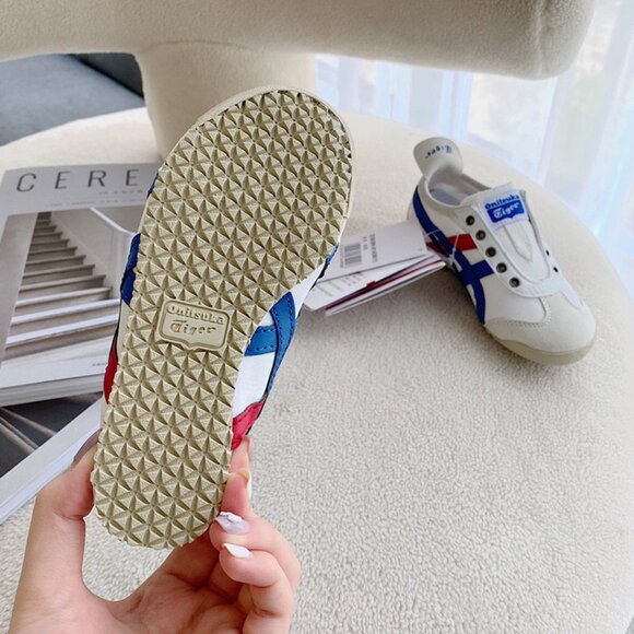 White Onitsuka Tiger by Asics Canvas Kids Sneakers - Picture 8 of 9